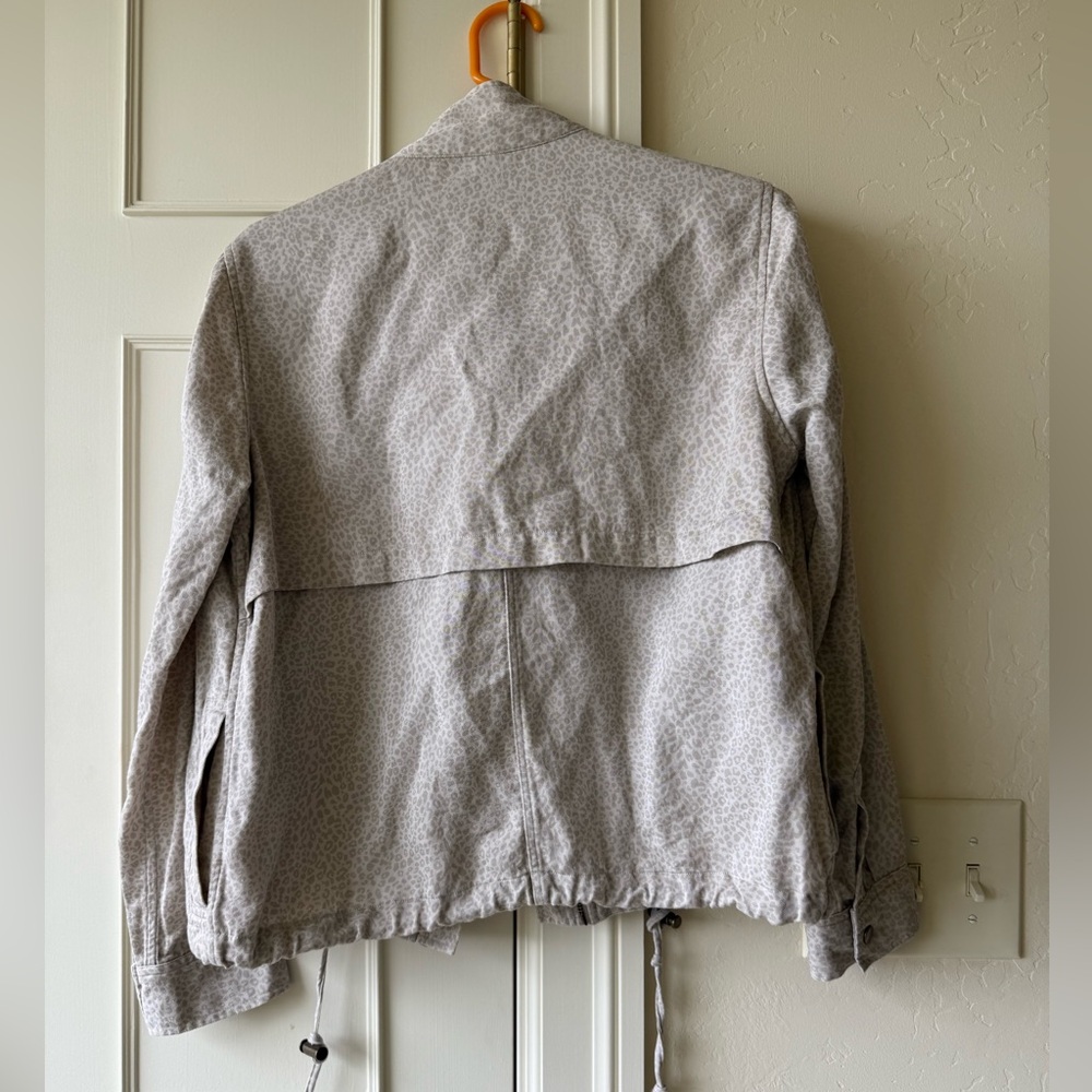 Rails Collins Linen Blend Utility Jacket White Mini Cheetah print size S - Picture 11 of 11